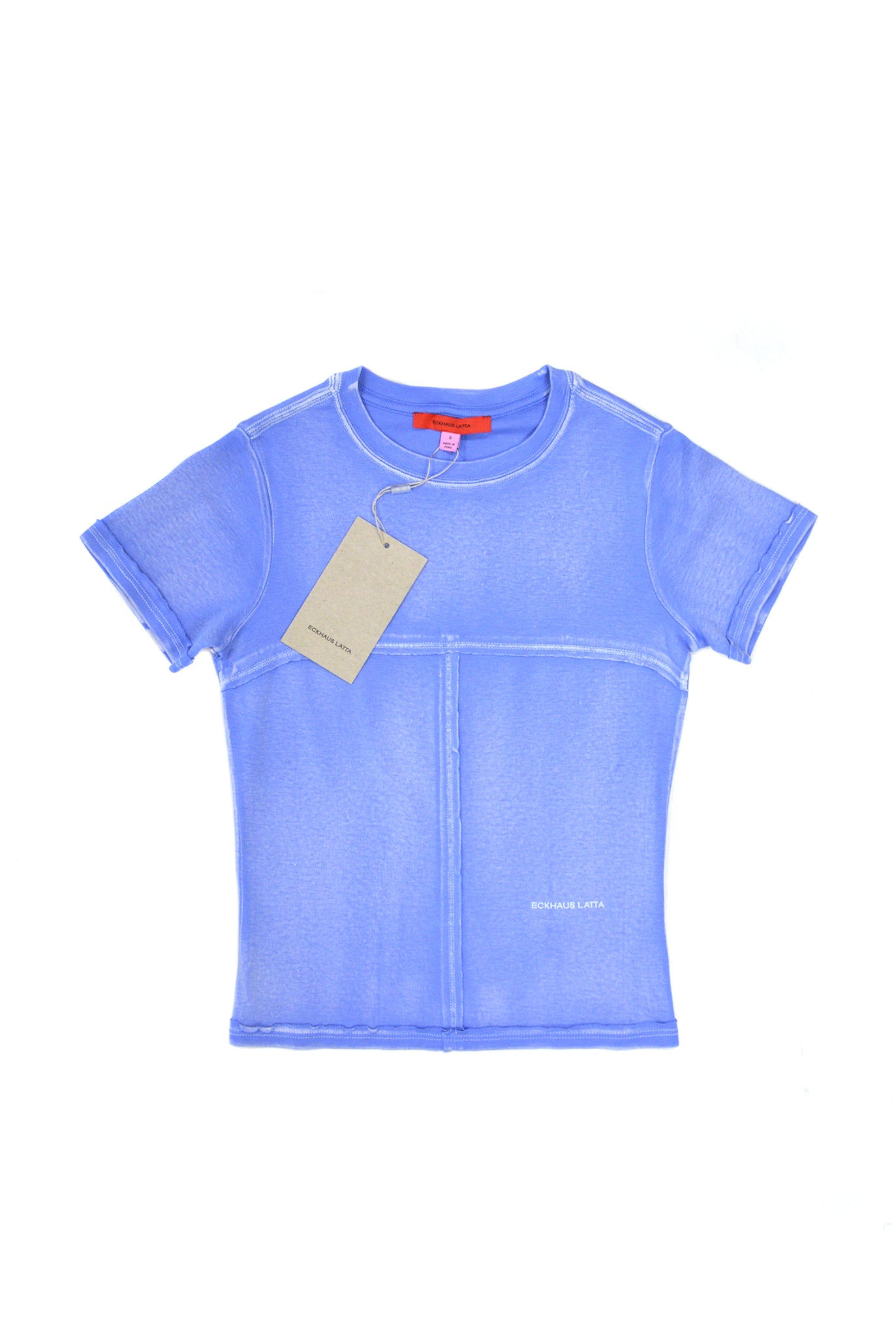 Eckhaus Latta Lapped Baby Tee, Periwinkle