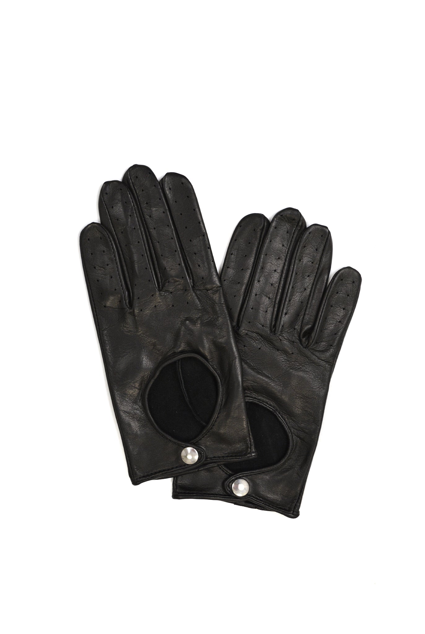 Ernest W. Baker Leather Driving Gloves, Black