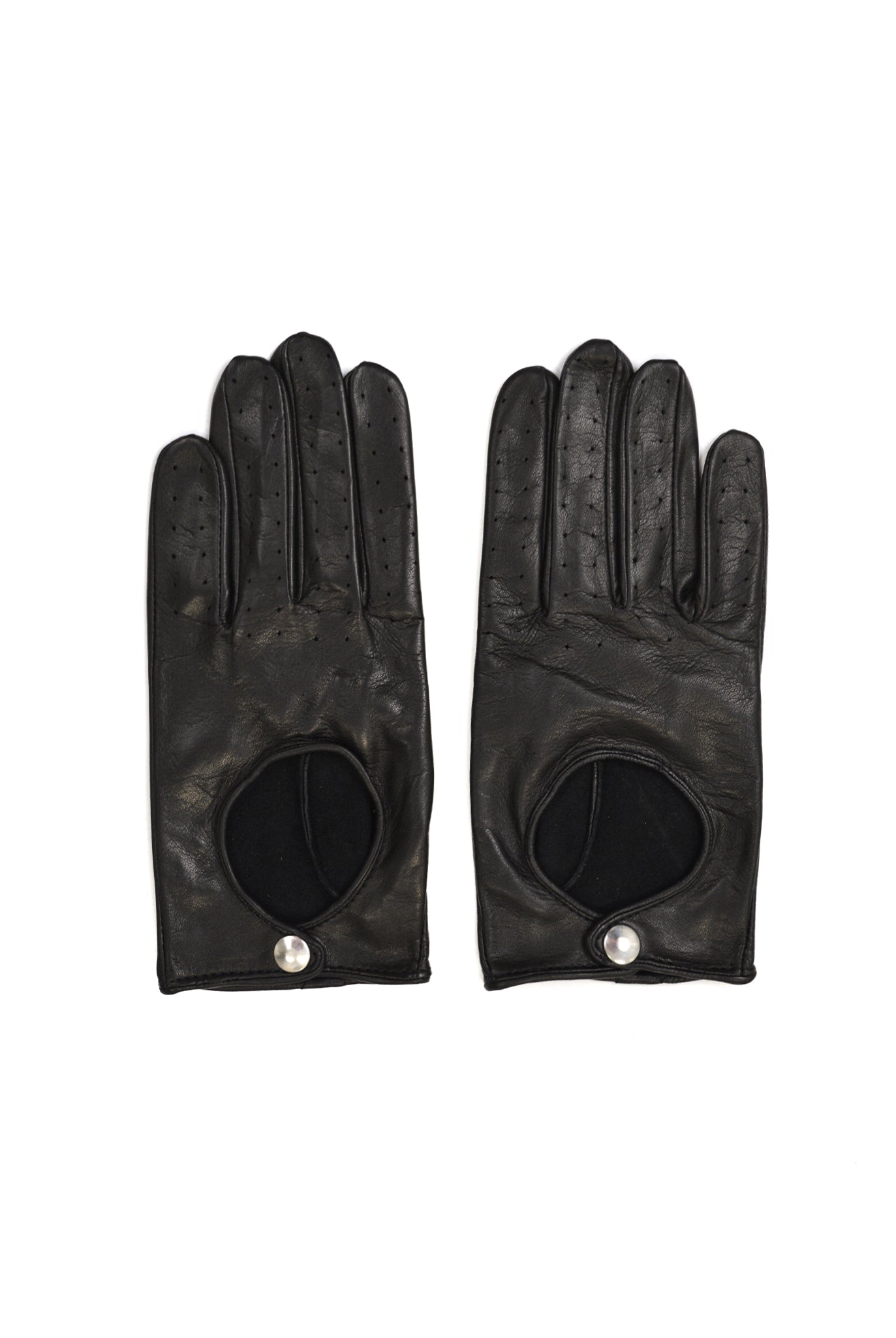 Ernest W. Baker Leather Driving Gloves, Black