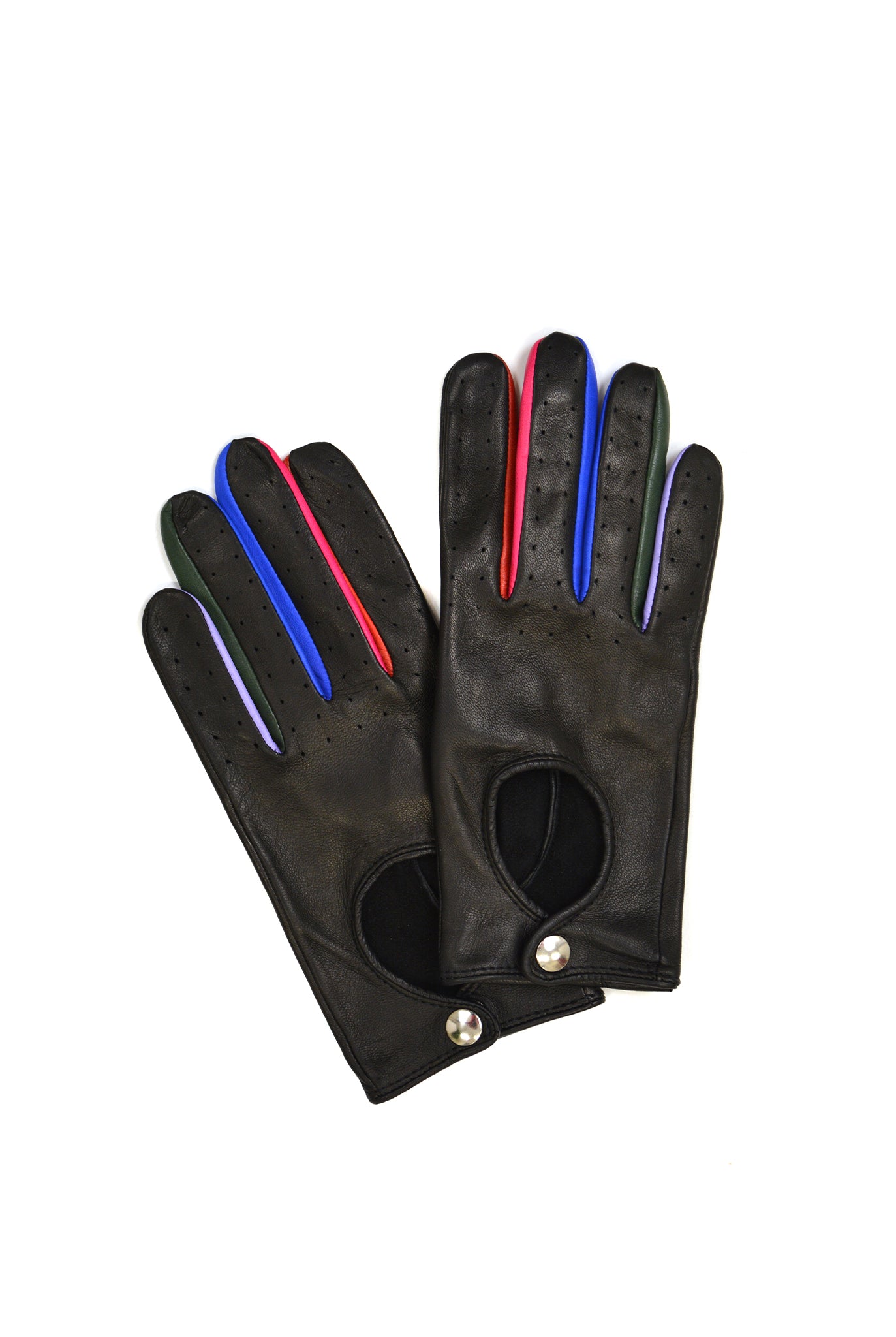 Ernest W. Baker Leather Driving Gloves, Multi