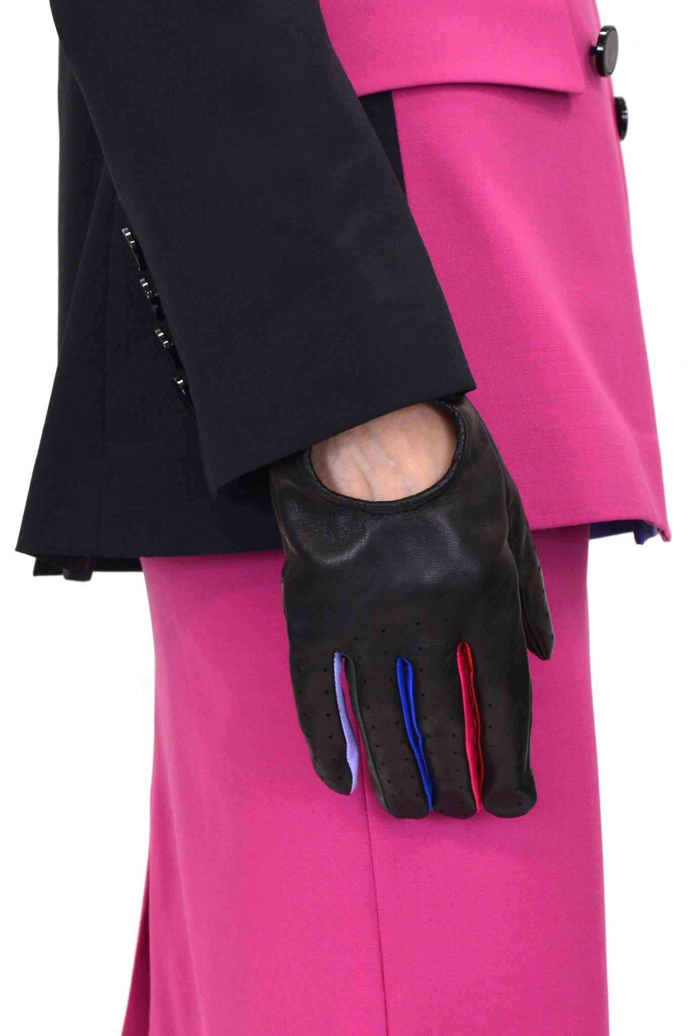 Ernest W. Baker Leather Driving Gloves, Multi