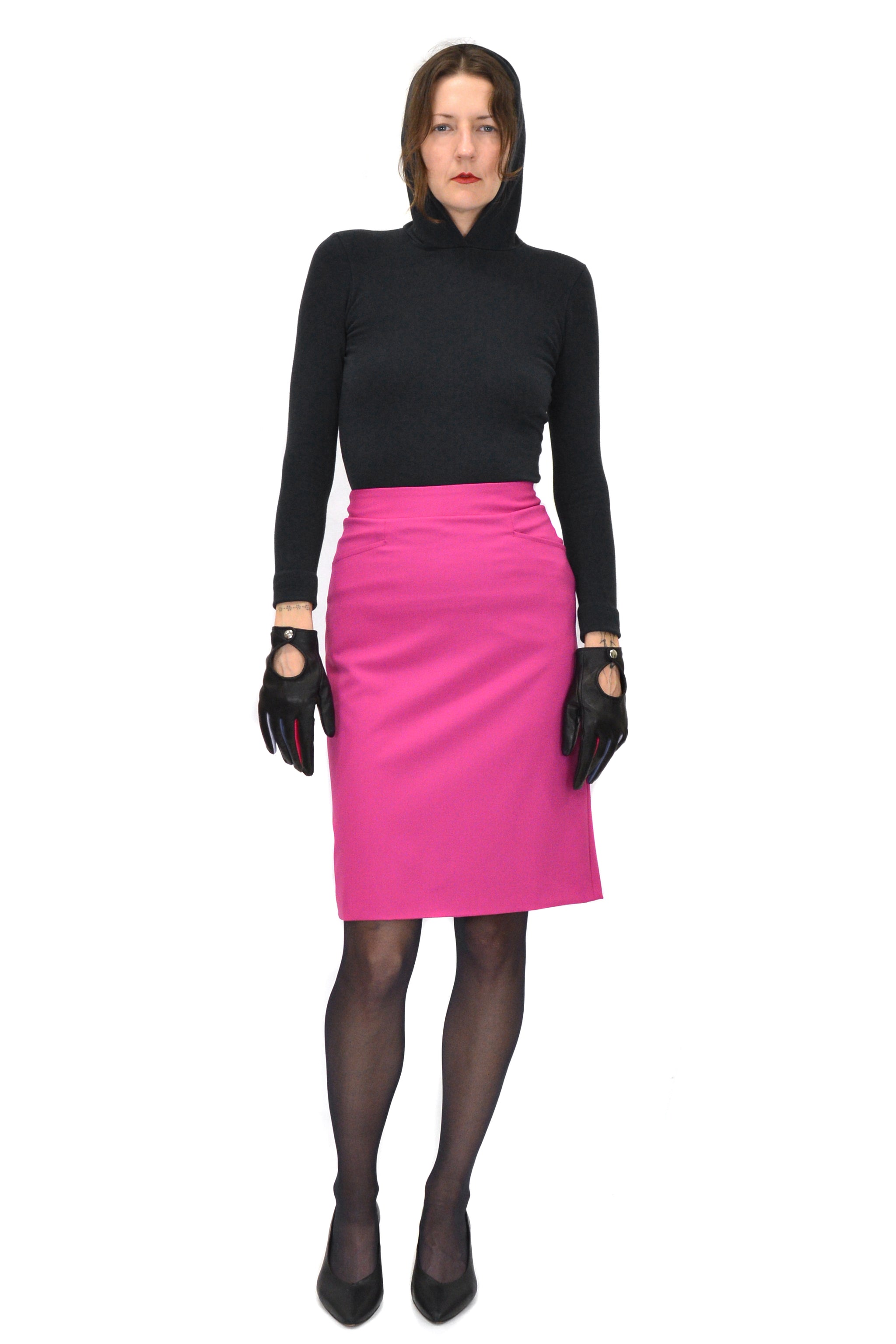 Ernest W. Baker Pencil Skirt, Fuchsia