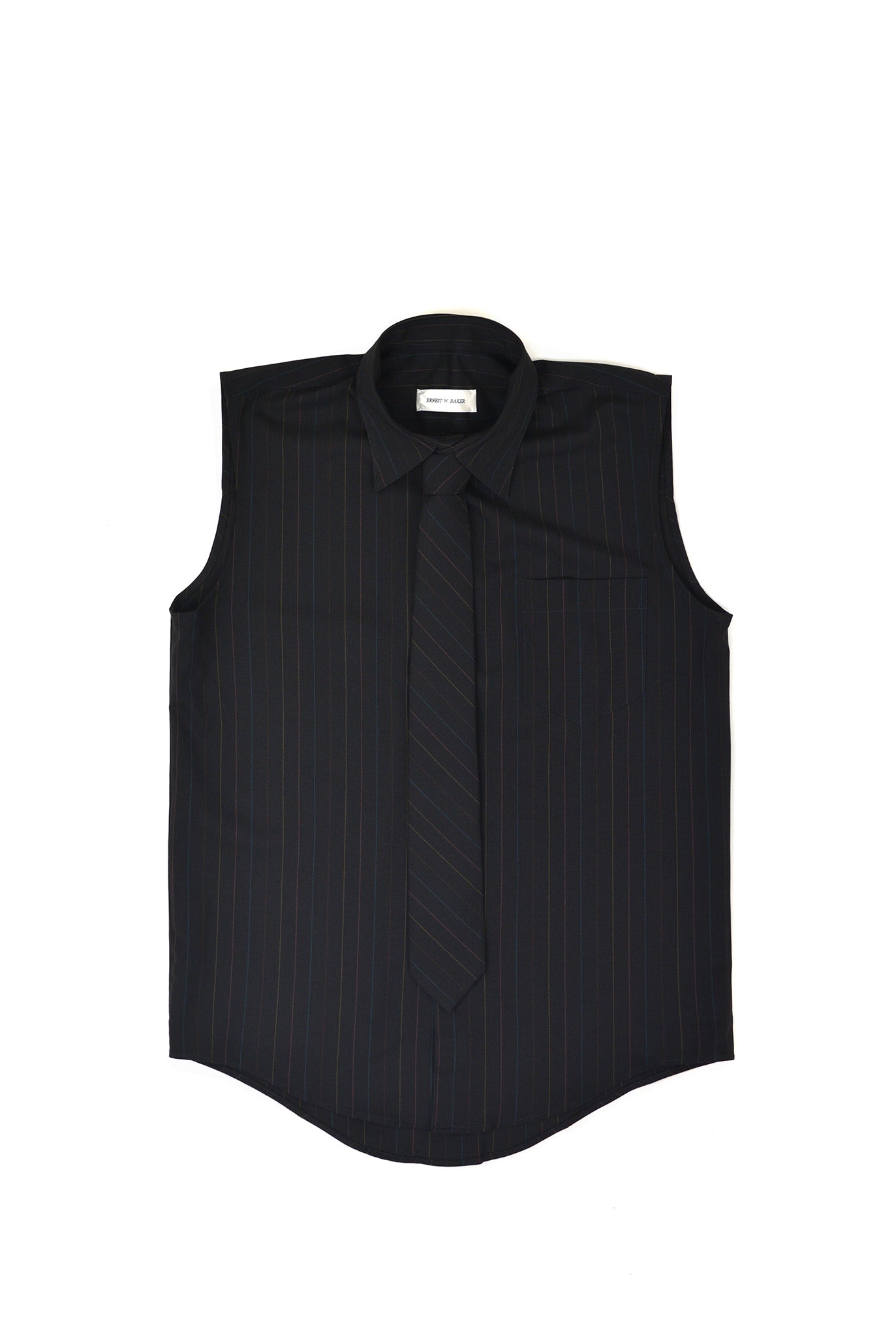 Ernest W. Baker Sleeveless Shirt, Rainbow Prinstripe