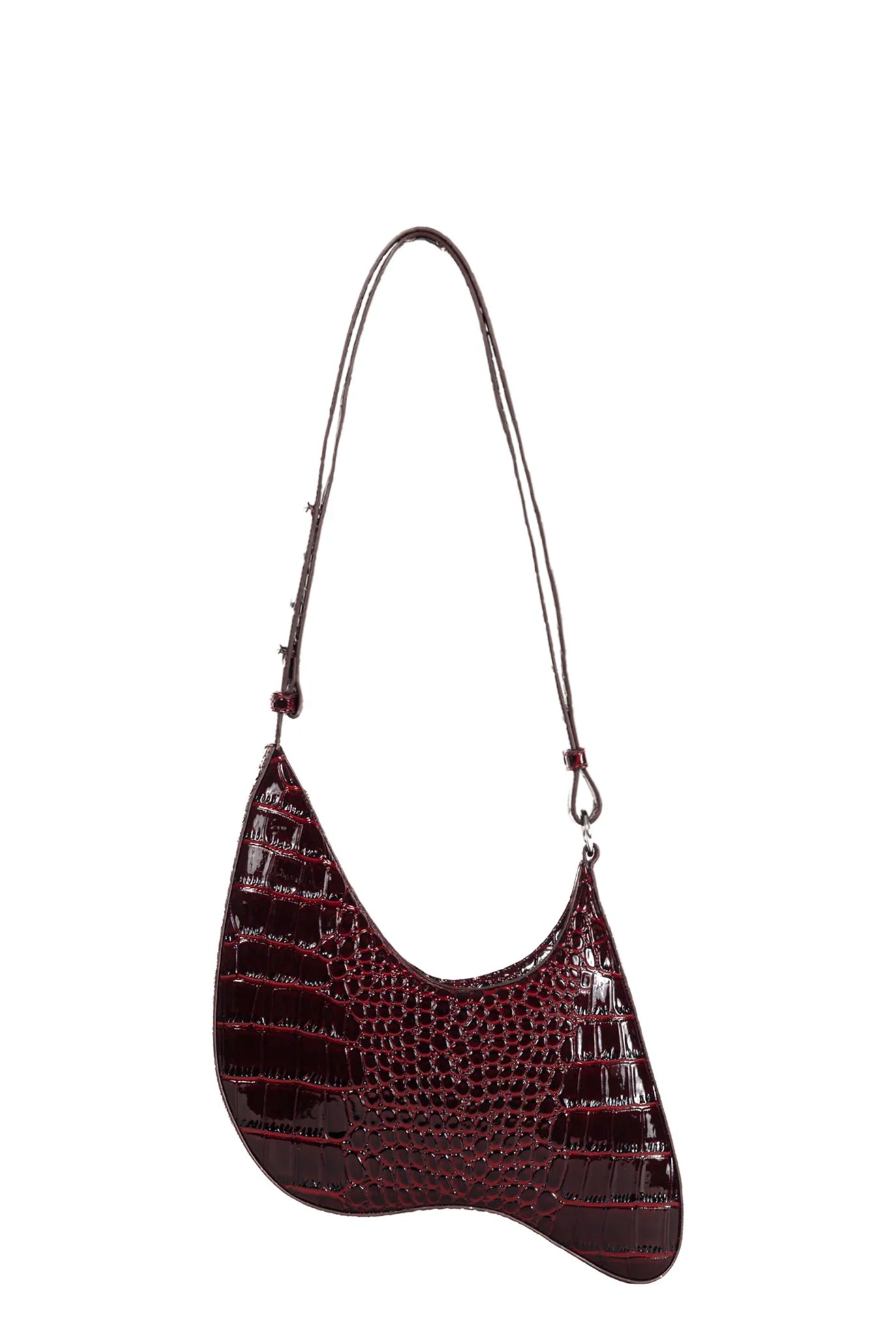 Puppets and Puppets Thing 2 Bag, Merlot Faux Croc