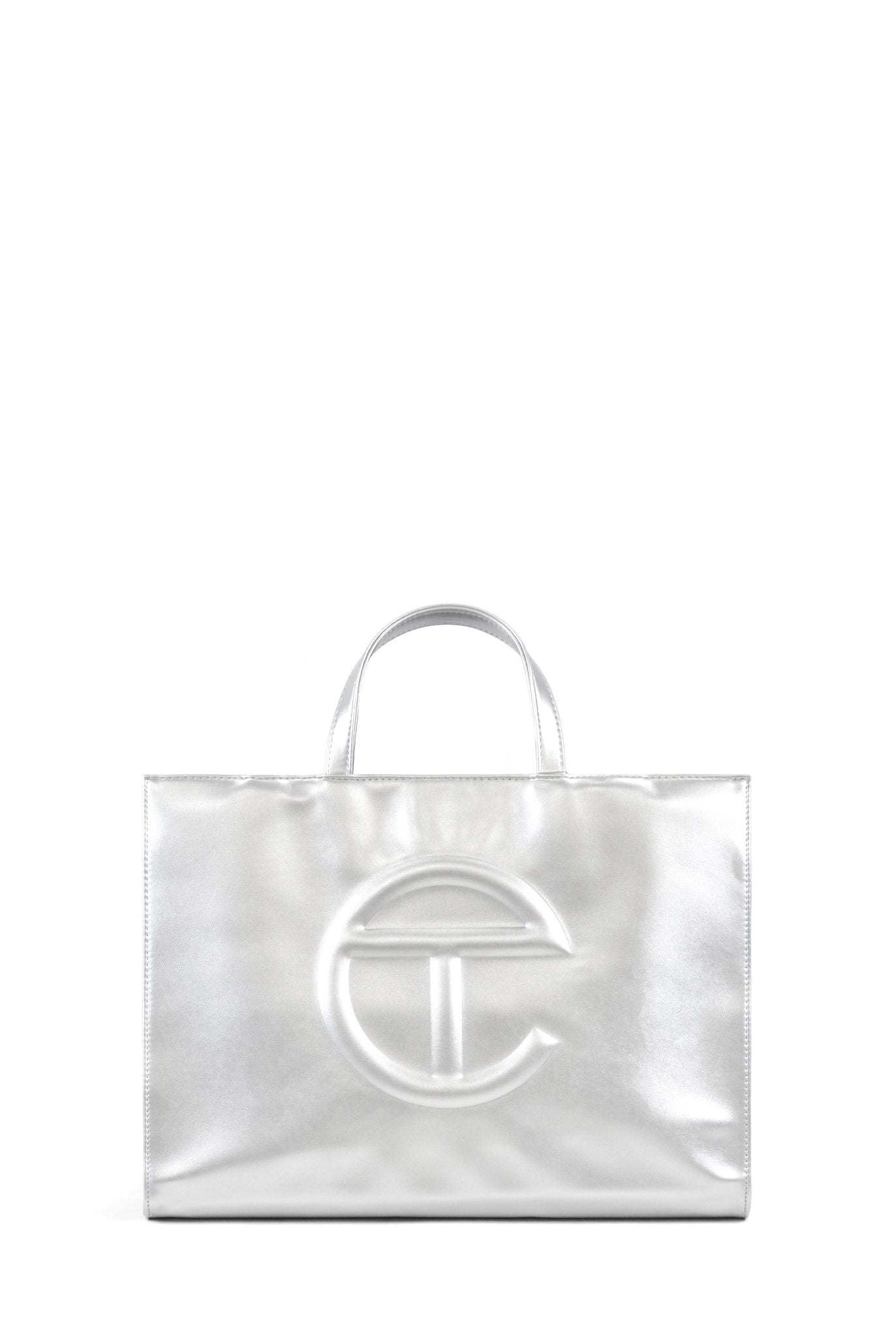 Telfar Medium Shopping Bag, Silver – SOOP SOOP